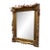 Antique Style Gold Rectangular Decorative Accent Mirror With Embossed Frame For Sale