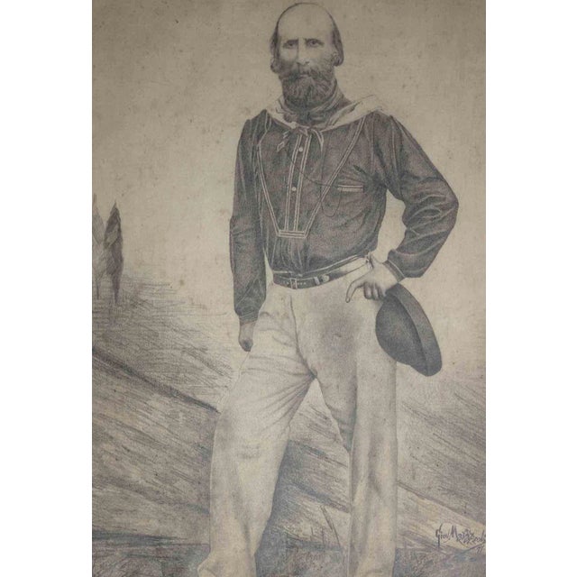Giovanni Marazzoli, Portrait of Garibaldi, 1897, Lithograph For Sale