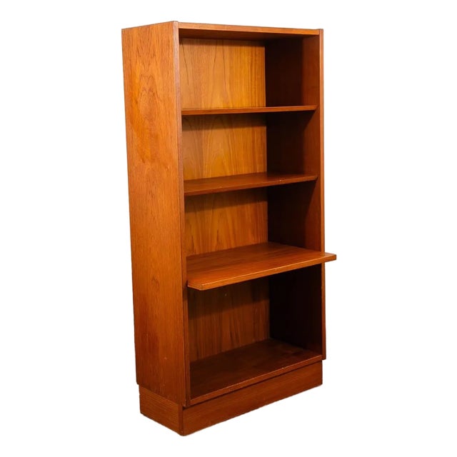 1960s Mid Century Danish Modern Book Shelf Shelving Cabinet Poul Hundevad MCM Compact For Sale