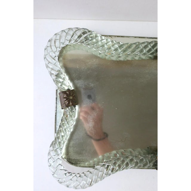 Italian Murano Art Glass Vanity Mirror Tray Venini Attrib. For Sale - Image 10 of 13