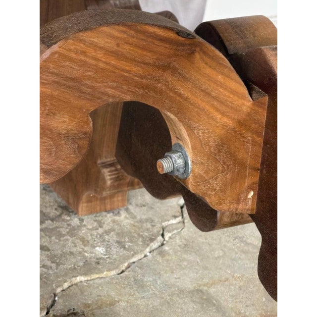 Monumental Spanish Baroque Walnut Trestle Dining Table by Miamar Home For Sale In Los Angeles - Image 6 of 18