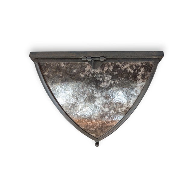 Steven Handelman Studios Iron & Mica Flush Mount For Sale In San Francisco - Image 6 of 8
