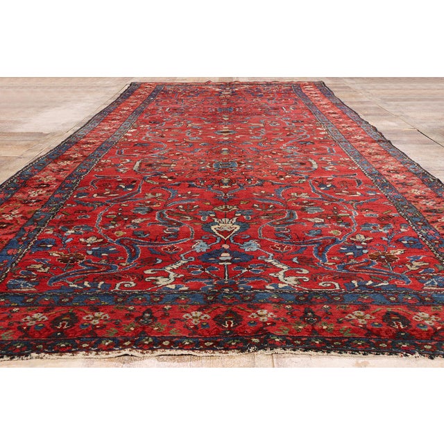 Late 19th Century Persian Malayer Rug, 07'00 X 17'01 For Sale - Image 9 of 10