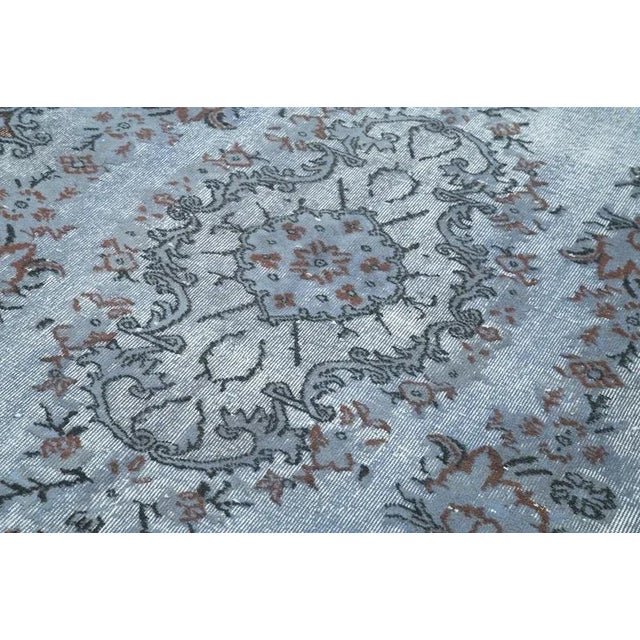 Turkish Hand Carved Rug For Sale - Image 5 of 7