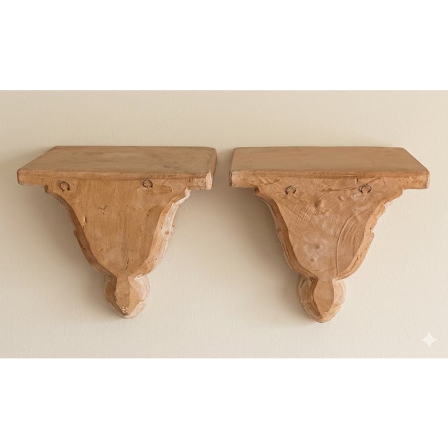 Late 20th Century Vintage Architectural Plaster Acanthus & Pineapple Corbels - A Pair For Sale - Image 5 of 5