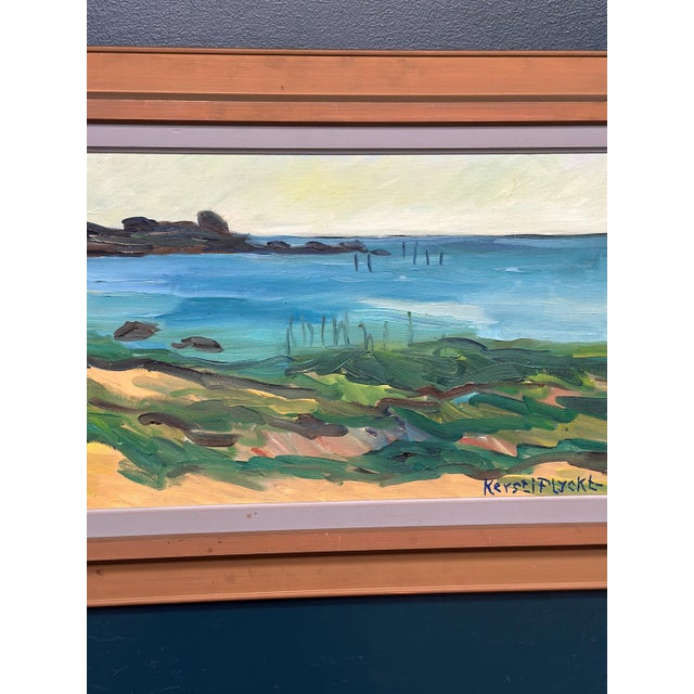 Kersti Flyckt, Coastal Landscape, 1950s, Oil on Canvas, Framed For Sale - Image 4 of 18