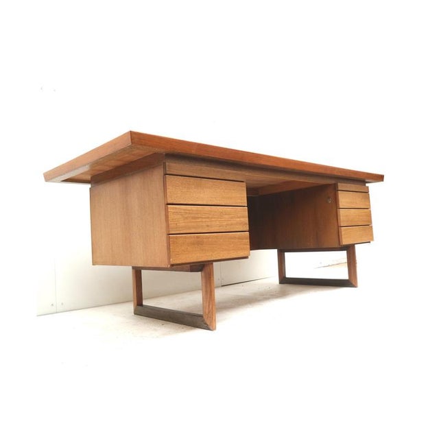 Large Vintage Executive Desk, 1970s For Sale - Image 9 of 15