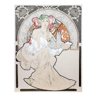 Lovely Protector, Alphonse Mucha Lithograph For Sale
