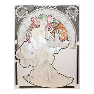 Lovely Protector, Alphonse Mucha Lithograph
