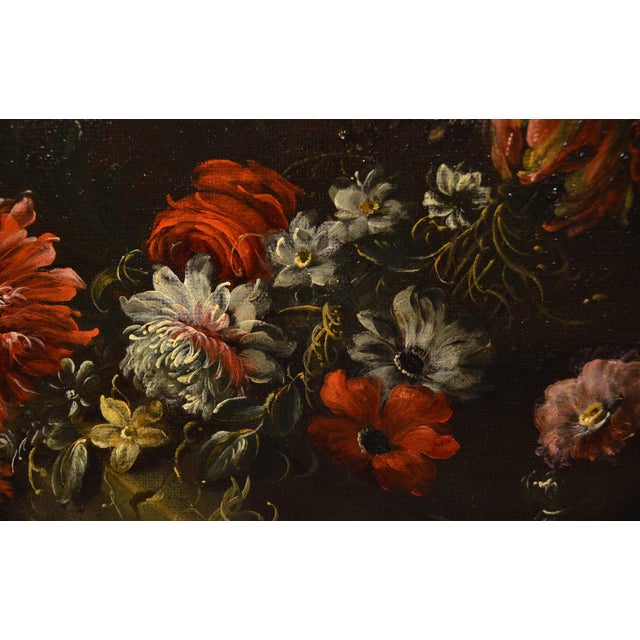 Pieter Casteels III, Floral Still Life, 1700, Oil on Canvas, Framed For Sale - Image 16 of 18
