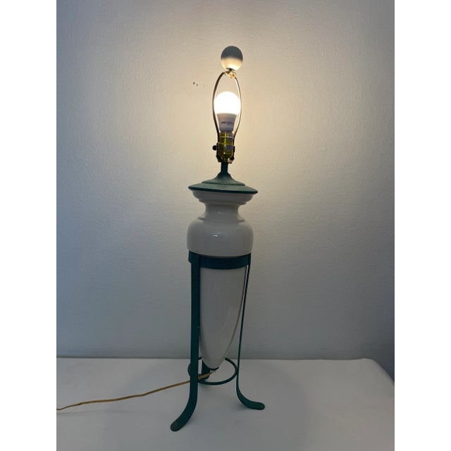 1960s French Porcelain Floating Lamp For Sale - Image 4 of 12