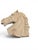 Elegant terracotta sculpture depicting the head of a Greek horse, inspired by the noble equestrian imagery of Classical...