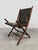 Vintage Leather Folding Campaign Chair by Leren Klapstoel, 1950 For Sale - Image 6 of 8