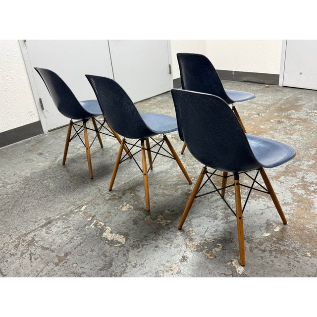 2010s Charles + Ray Eames for Herman Miller Molded Fiberglass Chairs, Set of Four For Sale - Image 5 of 12