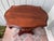 Vintage Lyre Base End Tables - Pair of Carved Mahogany Tone Harp Side Tables For Sale - Image 4 of 11