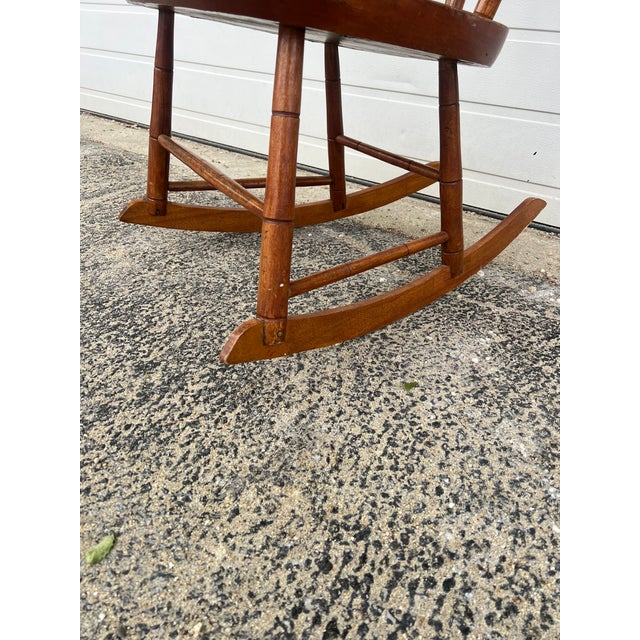 Antique Petite Rocking Chair With Beautuful Patina For Sale - Image 12 of 13
