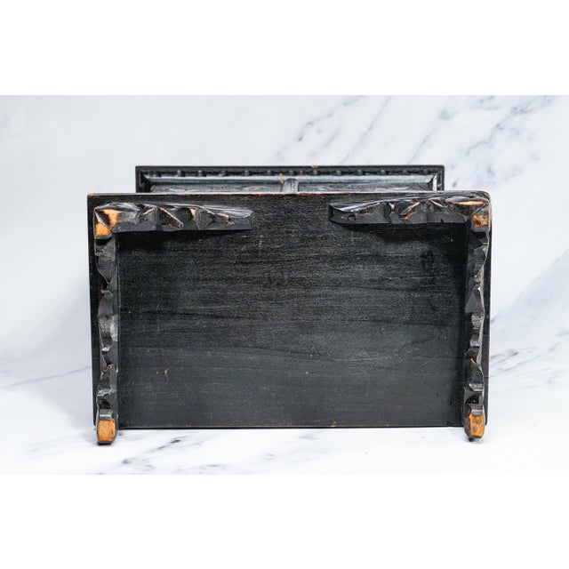 19th Century Hand Carved Wood Miniature Cabinet Chest of Drawers Victorian Jewelry Keepsake Storage For Sale - Image 17 of 17