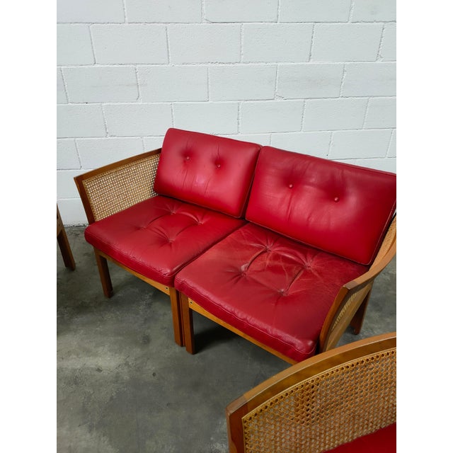 The Plexus sofa and two armchairs set was designed by Illum Wikkelsø in the 1960s and produced by CFC Silkeborg in...