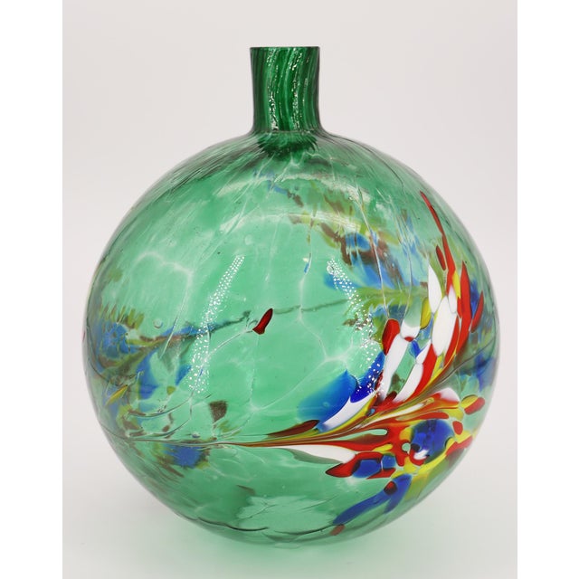Green 1960s Murano, Italy, Blow-Glass Lampshade For Sale - Image 8 of 14