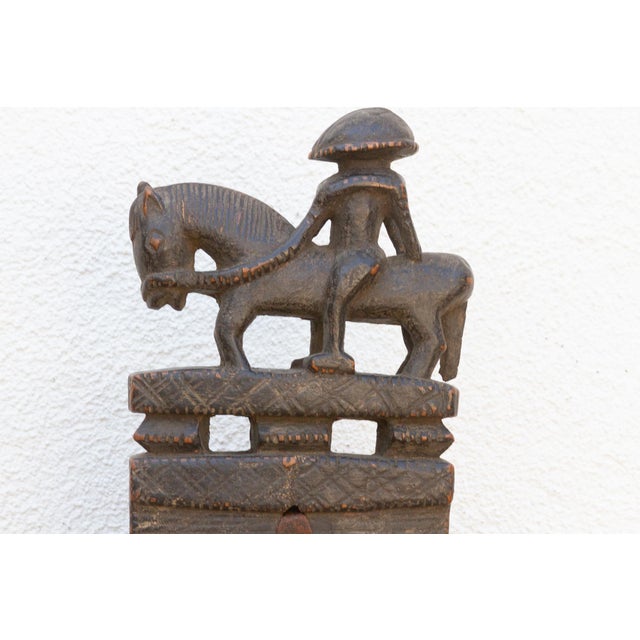 Rare Bamana Carved Warrior Door Lock For Sale - Image 4 of 10