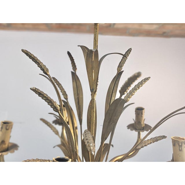 Five-Arm Wheat Ear Chandelier For Sale - Image 10 of 14