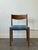 Textile Vintage Blue Tweed & Teak Side Chair For Sale - Image 7 of 10