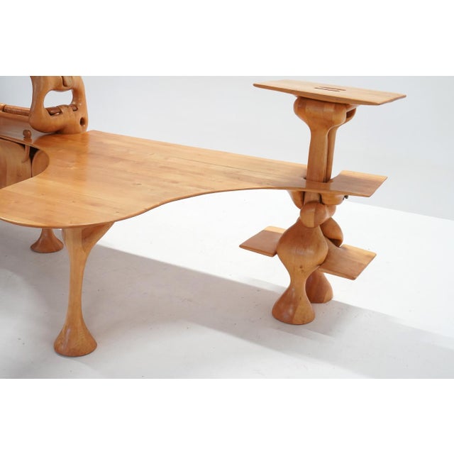 Studio Furniture Wood Bookcase in the style of Wendell Castle, 1970s For Sale - Image 9 of 18