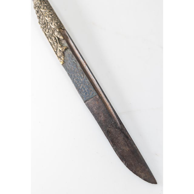Late 18th Century 18th or 19th Century Mughal Piha Kaetta Dagger From Island of Sri Lanka For Sale - Image 5 of 14
