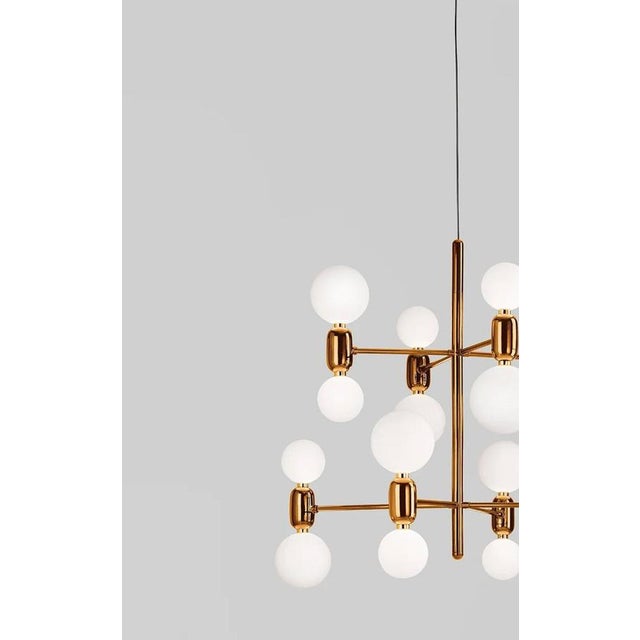 Aballs 8 Golden Suspension Lamp in Metal and Glass by Jaime Hayon for Parachilna For Sale - Image 9 of 11