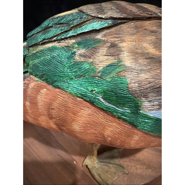 Vintage Hand-Carved Wood Duck Family Sculpture Folk Art – Handcrafted For Sale - Image 13 of 13