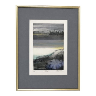 1990s Shigeki Kuroda Limited Edition Etching/Aquatint Titled February For Sale