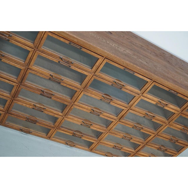 Vintage Dutch Oak Haberdashery Shop Cabinet, 1930s For Sale - Image 11 of 18
