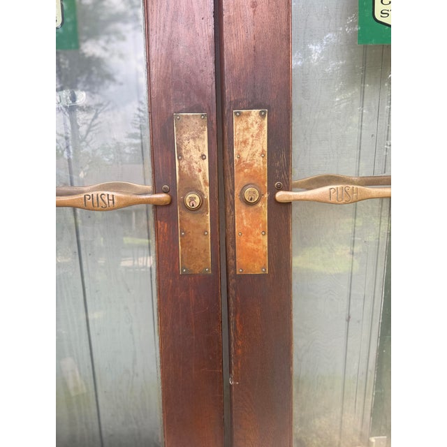 Early 20th Century Vintage Reclaimed Art Deco Doors - a Pair For Sale - Image 5 of 12