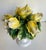 Ceramic Vintage Italian Hand-Painted Yellow Tulip Majolica Bouquet Centerpiece For Sale - Image 7 of 12