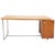 Large Bauhaus Desk in Wood and Tubular Metal, 1930 For Sale