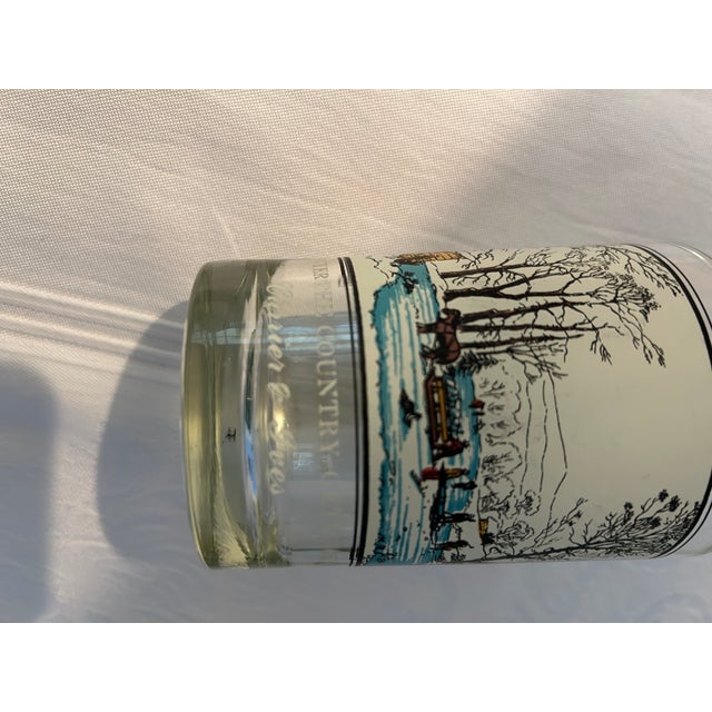 1980s Vintage Currier & Ives Winter Scene Tumblers, Set of 11 For Sale - Image 5 of 5