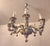 Exceptionally large 8-light baroque capodimonte chandelier, hand-molded, hand-painted, and gilded porcelain with floral...