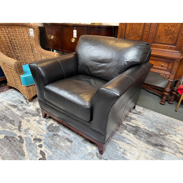 Traditional Stickley Keeler Lounge Chair + Ottoman, Set For Sale - Image 3 of 12