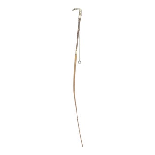 Antique Sterling Silver Horse Hoof Handle Riding Crop For Sale