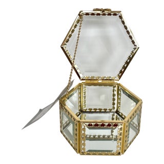 Rachel Ashwell Gold and Glass Box For Sale