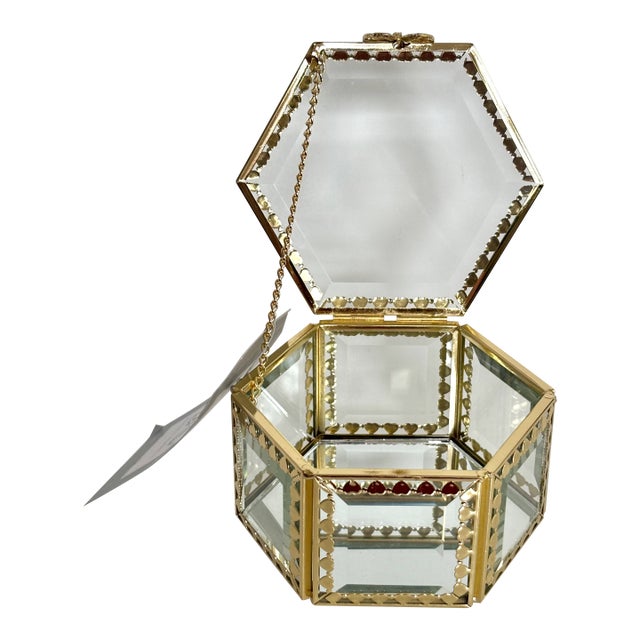 Rachel Ashwell Gold and Glass Box For Sale