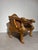 Regal Lion Throne Armchair in Cowhide and Gilded Detail For Sale - Image 6 of 8