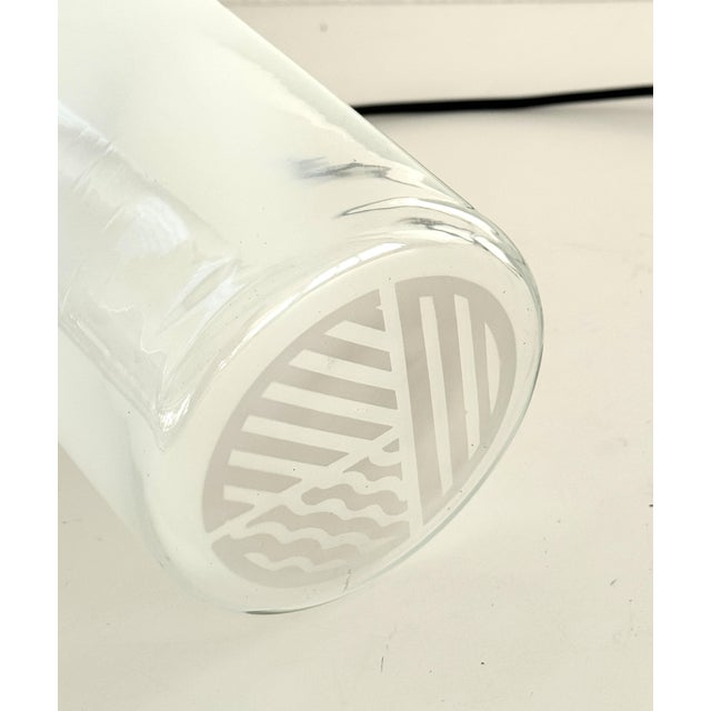Vintage Italian Table Lamp in Glass by Angelo Mangiarotti, 1990 For Sale - Image 6 of 18