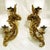 Pair of 18th-century Gilded Wood and Floral Carving Cornucopia Wall Lights in excellent condition, composed of two twisted...