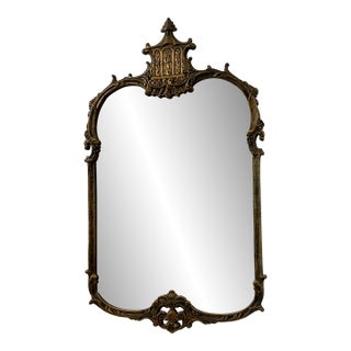 Early 20th Century Ornate Chinoiserie Pagoda Mirror For Sale