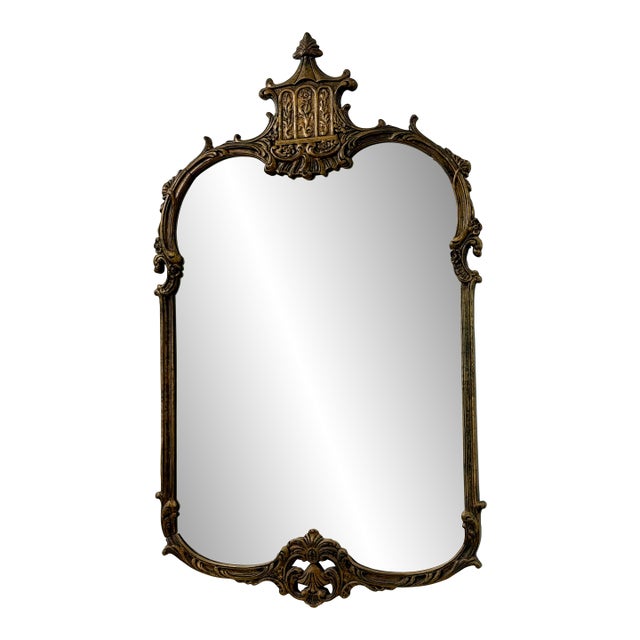 Early 20th Century Ornate Chinoiserie Pagoda Mirror For Sale