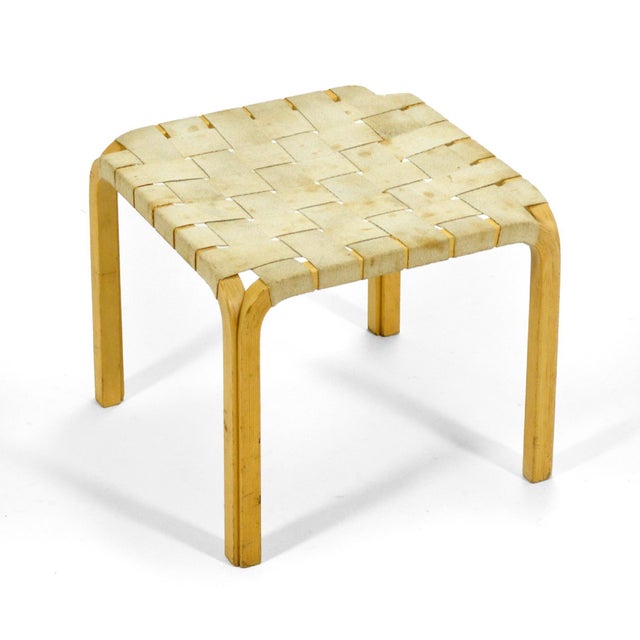Designed in 1947, Alvar Aalto's Y61 stool required a special technique to create the unique Y-leg. This vintage example...