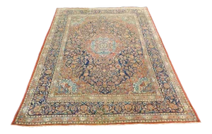 Early 19th Century Antique Handmade Rug - 8′5″ × 11′3″