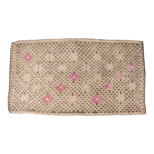 Ethnic Geometric Wool Kilim Rug For Sale