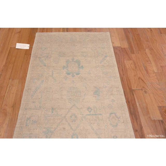 Nazmiyal Collection Modern Turkish Oushak Design Runner Rug For Sale - Image 12 of 12